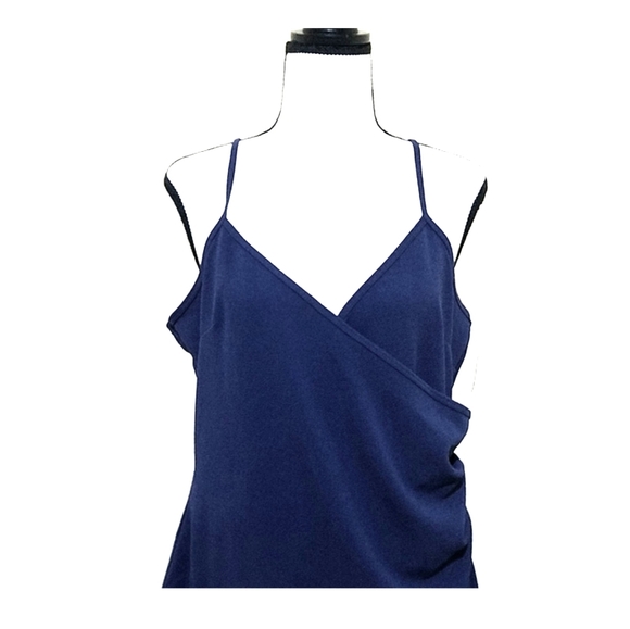 NWT No Boundaries Navy Blue Wrap Dress Size L - Picture 2 of 11